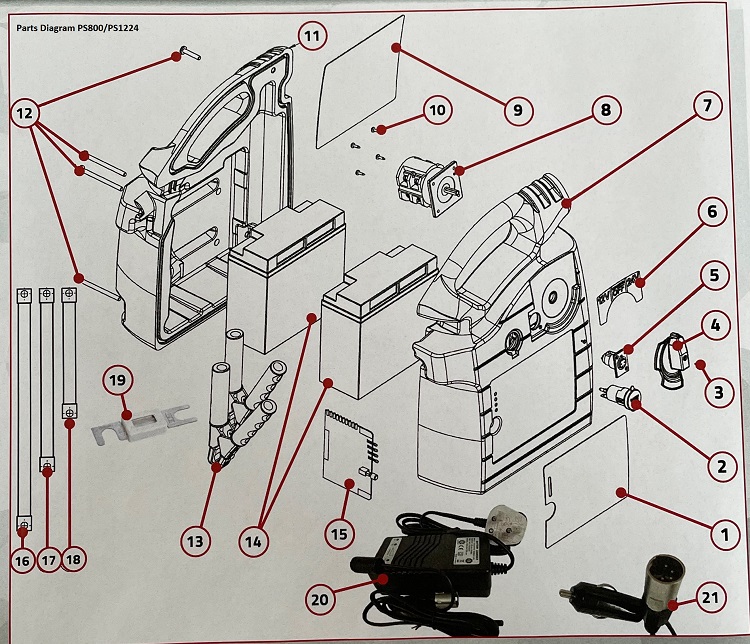 Parts for Powerstart PS800 and PS1224