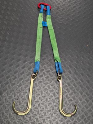 V Winch Brother Strap with J Hooks