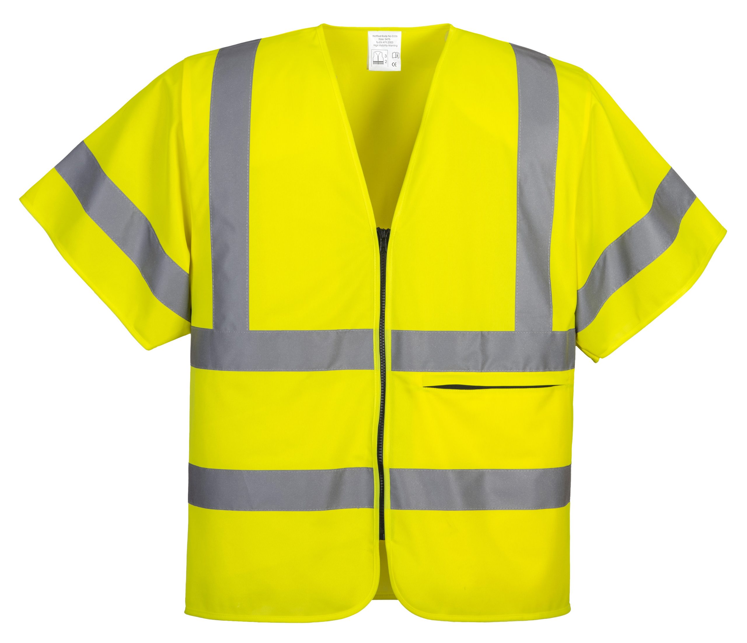 Hi-Vis Half Sleeve Zip Vest-C372
