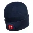 Rechargeable Twin LED Beanie B028 Navy back