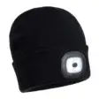 Rechargeable Twin LED Beanie B028 front black Rechargeable Twin LED Beanie B028 black
