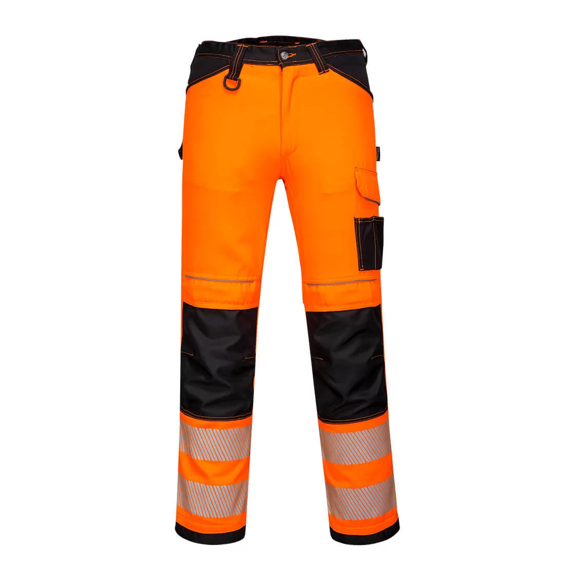 Ladies Trouser front PW385OBR_R PW385 PW3 Hi-Vis Women's Stretch Work Trousers