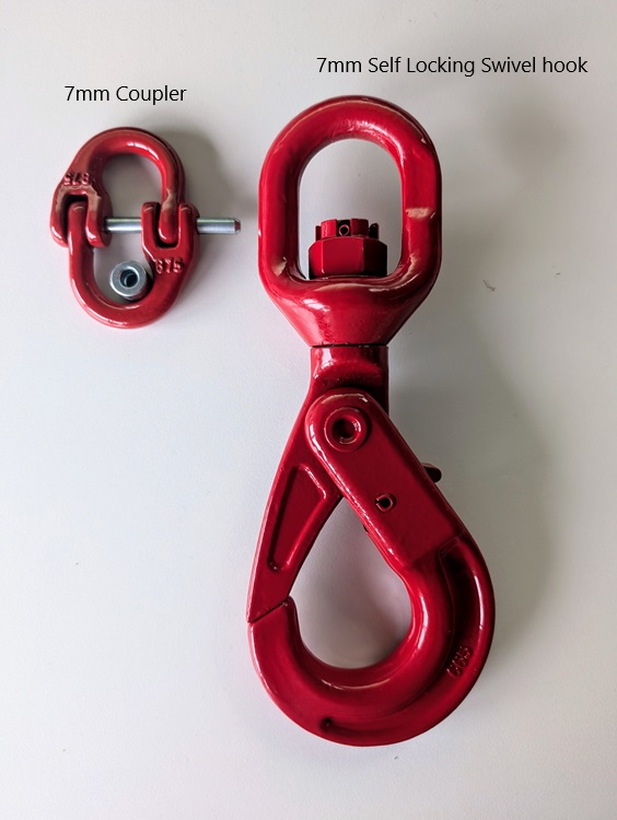 Self Locking Swivel Hook and Coupler