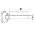 H Boom Hitch Pin with Handle